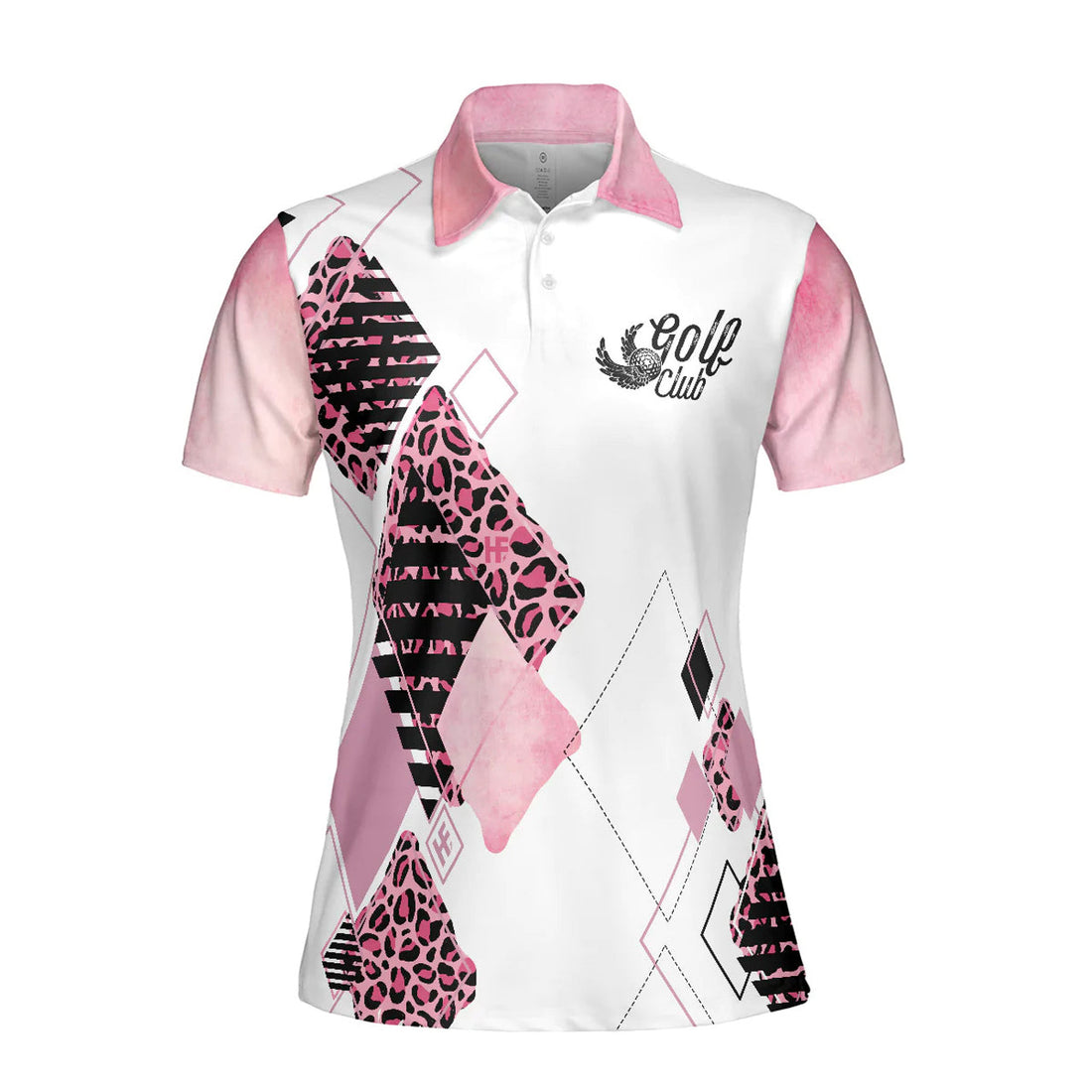 Looks Like A Beauty Drives Like A Beast Golf Short Sleeve Women Polo Shirt, Leopard Pattern Golf Shirt For Ladies