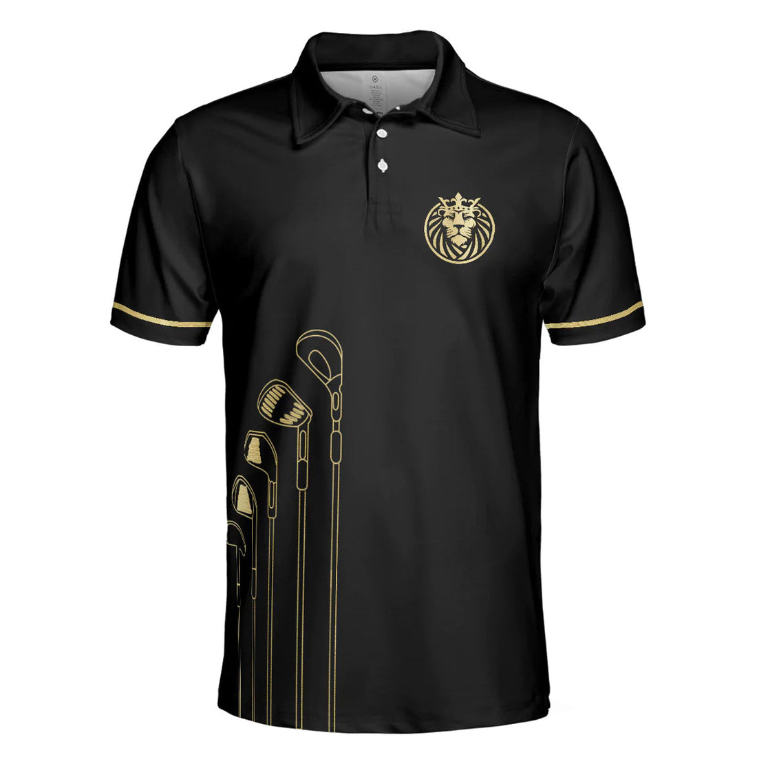 Live Like A King Playing Golf Black And Gold Polo Shirt, Luxury Golfer Polo Shirt, Best Golf Shirt For Men