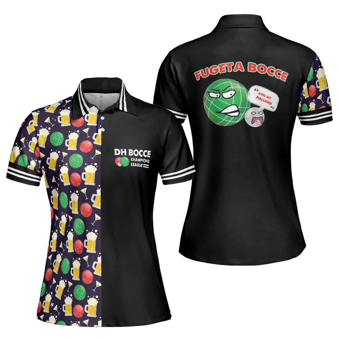 DH BOCCE Champions League, Short Sleeve Women Polo Shirt, Best Gift For Champions League Lover, Gift For Women