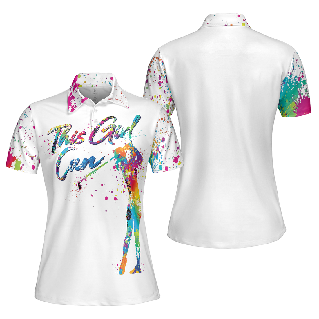 This Girl Can Golf Short Sleeve Women Polo Shirt - Perfect Gift For Women
