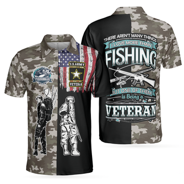 Veteran Fishing With American Flag Polo Shirt, Camouflage Veteran Fisher Sketching Polo Shirt, Patriotic Fishing Shirt For Men - Perfect Gift For Men