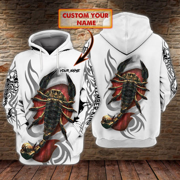 FUNSTUFFPRINT November King - Personalized Name 3D Hoodie and Zip Hoodie