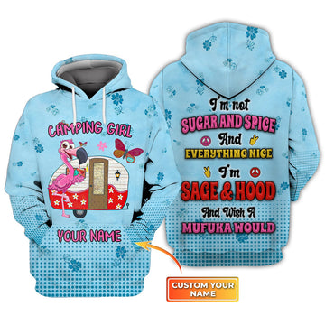 FUNSTUFFPRINT Cusstom Camping Girl 3D Hoodie and Zip Hoodie