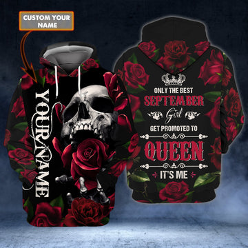 FUNSTUFFPRINT September Girl - Personalized Name 3D Hoodie and Zip Hoodie