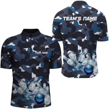 Custom Personalized Camo Bowling Jersey For Team Gift for Bowling Lovers