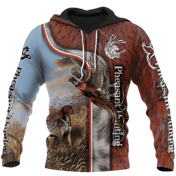 FUNSTUFFPRINT Pheasant Hunting Unisex Hoodie All Over Print 3D Hoodie and Zip Hoodie