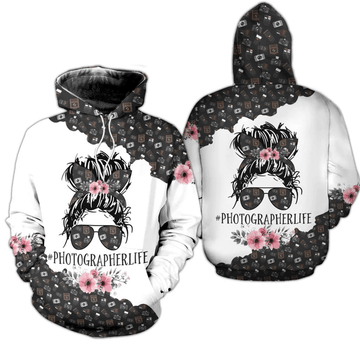 FUNSTUFFPRINT Photography Shirt Photographer Life 3D Hoodie and Zip Hoodie