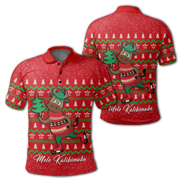 Hawaiian Turtle Christmas Polo Shirt Red Felix Style