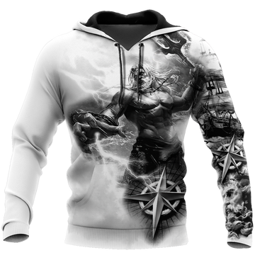 FUNSTUFFPRINT Poseidon Tattoo 3D Hoodie and Zip Hoodie