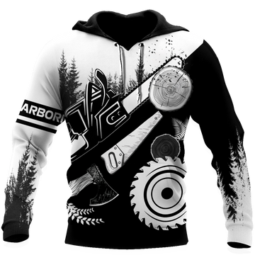 FUNSTUFFPRINT Premium Chainsaw And Wood Arborist 3D Hoodie and Zip Hoodie