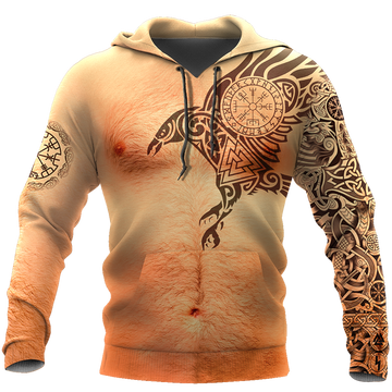 FUNSTUFFPRINT Real Viking Tattoos 3D Hoodie and Zip Hoodie