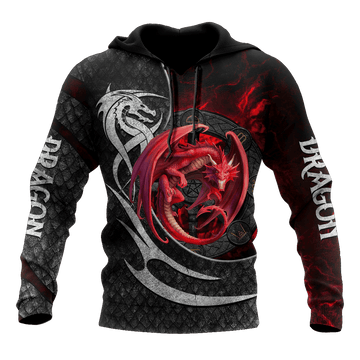 FUNSTUFFPRINT Red Dragon Best Unisex 3D Hoodie and Zip Hoodie