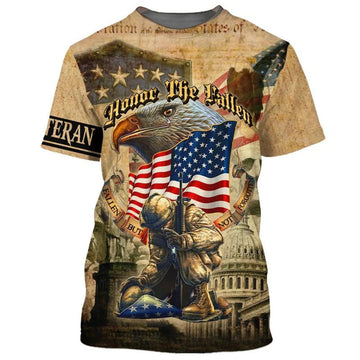 3D All Over Printed Veteran 3D T-Shirt For Man And Woman, Veteran Bomber Full Print, 3D Veteran Shirts