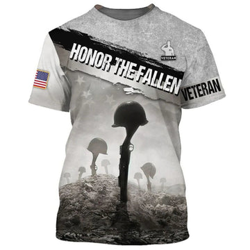 Honor The Fallen 3D T-Shirt For Veteran, To My Dad Veteran Gifts, To Veteran, Veteran Day Gift