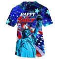 3D All Over Printed 4Th Of July Shirt, Independence'S Day Hawaiian Summer Beach Shirt, Colorful American