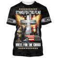 Stand For The Flag 3D Full Print T-Shirt For Veteran, Best Gift To Veteran, Gifts For A Veteran