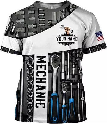 Custom Mechanic Shirt for Men, Mechanic Tool T-Shirt Hoodie SweaT-Shirt 3D Shirts