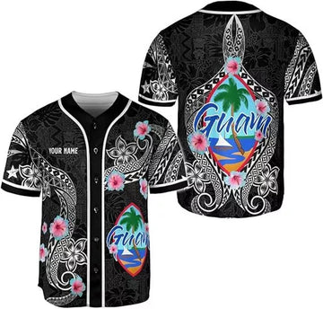 Colombia Guam Men's Novelty Baseball Jersey Short Sleeve 3D Jersey Guahan