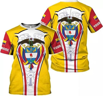 Custom Colombia Shirt 3D, Colombia Flag Shirts for Men Women, Colombian Pride