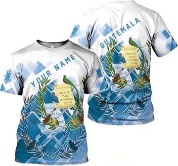 Custom Guatemala Shirt 3D Camisas Guatemala Flag Shirts Guatemalan Pride T-Shirt