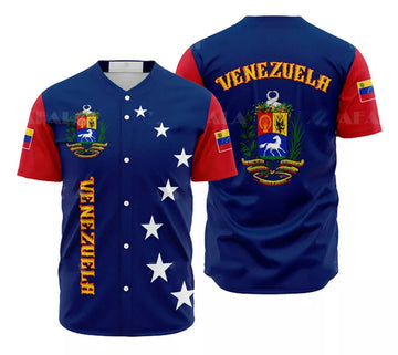 3D Design Original Venezuela Baseball Jersey Shirt Drinking Team Cheerlead Fans