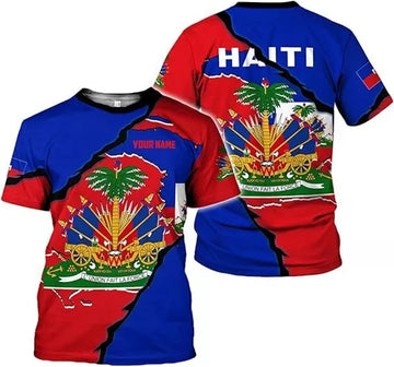 Custom Haitians Flag Pride Shirt Haiti Shirts for Men Women, Haitian Pride T-Shirt