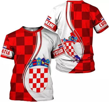 Custom Croatia 3D Shirt for Men Women Custom Croatia Flag T-shirt, Croatia Shirt