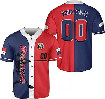Custom Personalized Panama Baseball Jersey Camisa Shirt, Panamanian Flag