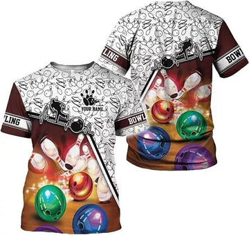 Custom Personalized Name Bowling Shirts for Men and Women 3D, Bowling Shirts for Team