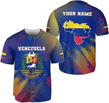 Custom Venezuela Baseball Jersey, Camisa De Venezuela, Venezuela Shirt, Venezuelan