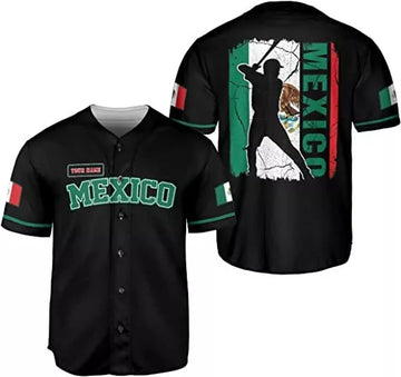 Custom Personalized Mexico Mexican Baseball Shirt Customized Team Name Mexican Aztec Baseball Jersey