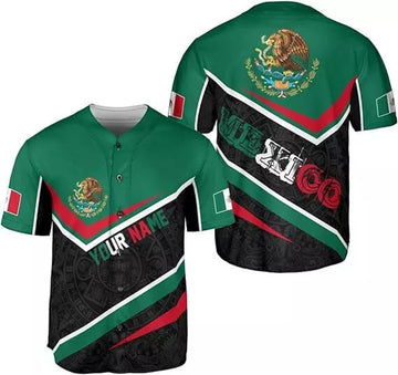 Custom Mexico Soccer Shirt Men Women Mexican Baseball Jersey