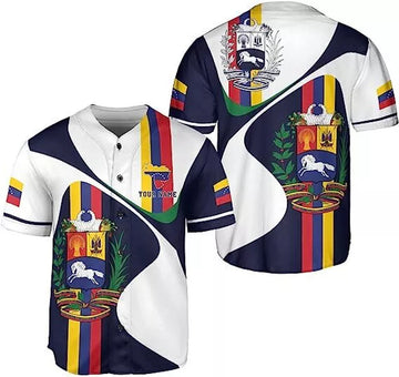 Custom Venezuela Baseball Jersey Proud Venezuelan Flag Jersey for Men Wome