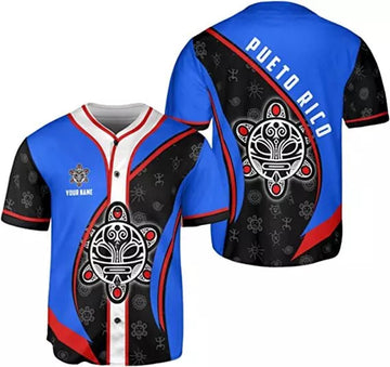Custom Personalized Puerto Rico Puerto Rican Baseball Shirt,Customized Team Name Puerto Baseball Jersey