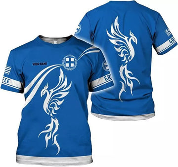 Custom Greece Shirts for Men Greece Flag Shirt Greek Lovers T-Shirt Greece Greek