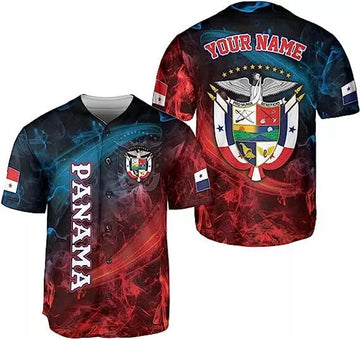 Custom Personalized Panama Baseball Jersey Camisa Shirt, Panamanian Flag Jersey Panama