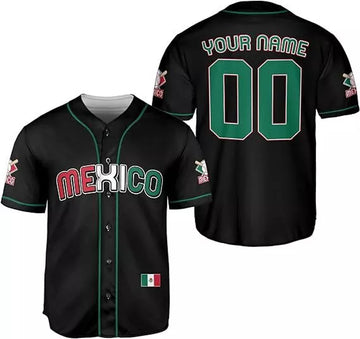 Custom Flag Mexico Baseball Jersey Soccer Shirt Men Women Mexican