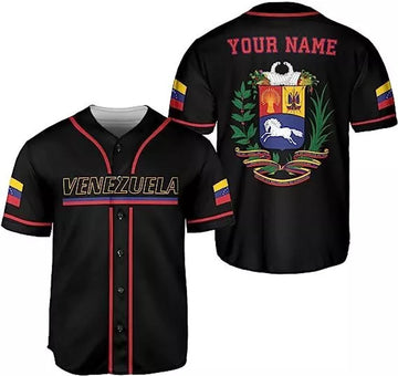 Custom Name Venezuela Baseball Jersey, Proud Venezuelan Flag Jersey for Men Women