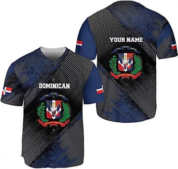 Custom Dominican Republic Baseball Jersey Shirt Team Name Republic Dominic