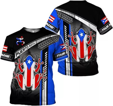 Custom Puerto Rico Shirts 3D Puerto Rico Shirt Puerto Rico Flag T-Shirt