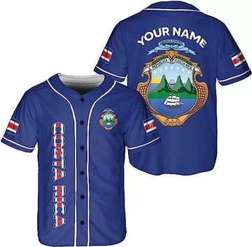 Custom Costa Rica Baseball Jersey Costa Rican Baseball Jersey for Men Women