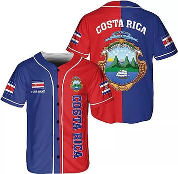 Custom Personalized Costa Rica Baseball Jersey Costa Rican Baseball Jersey for Men Women