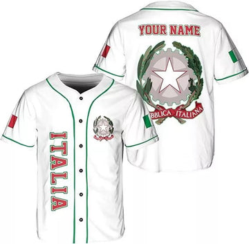 Custom Italia Baseball Jersey, Italian Shirts for Men & Women