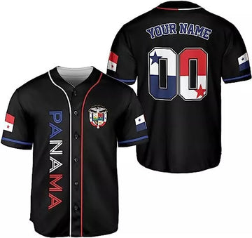 Custom Personalized Panama Baseball Jersey Camisa Shirt Panamanian Flag Panama