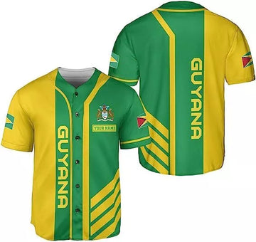 Custom Personalized Guyana Shirts Guyana Pride Baseball Jersey Guyanese Guyana Flag J