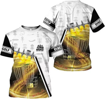 Custom Disc Golf T-Shirt 3D All Over Printing S-5XL Disc Golf Shirts for Men