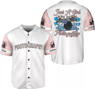 Custom Personalized Photography Jersey Shirts Photographer Baseball Jersey Shirt Photog
