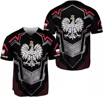 Custom Poland Baseball Jersey Shirt Women & Men, Polska Tshirt Poland