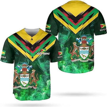 Custom Personalized Guyana Shirts, Guyana Pride Baseball Jersey, Guyanese Guyana Flag Je