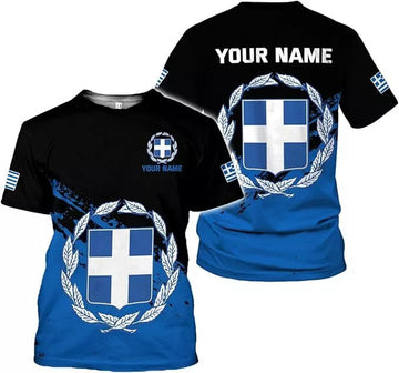Custom Greece Shirt Greek Pride Clothes Greek Flag Clothing Greece T-Shirt Gifts